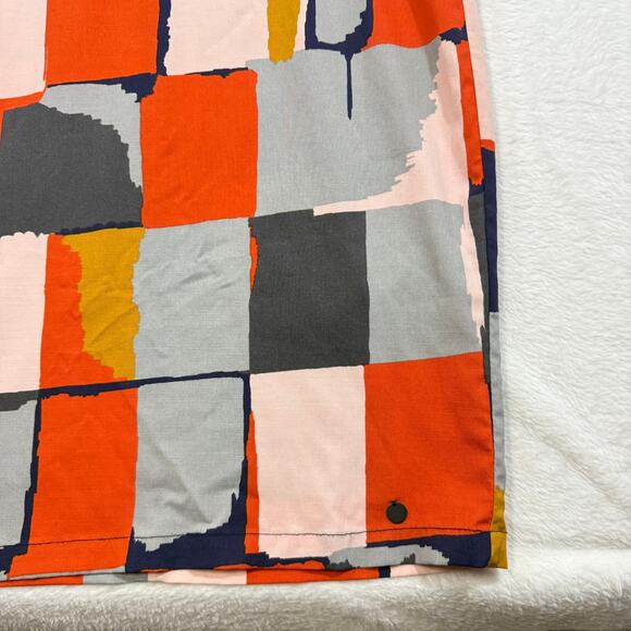 Numph S 36 Abstract Tencel Bodycon Midi Dress Colorblock Mod Artsy 60s Retro - Picture 5 of 13